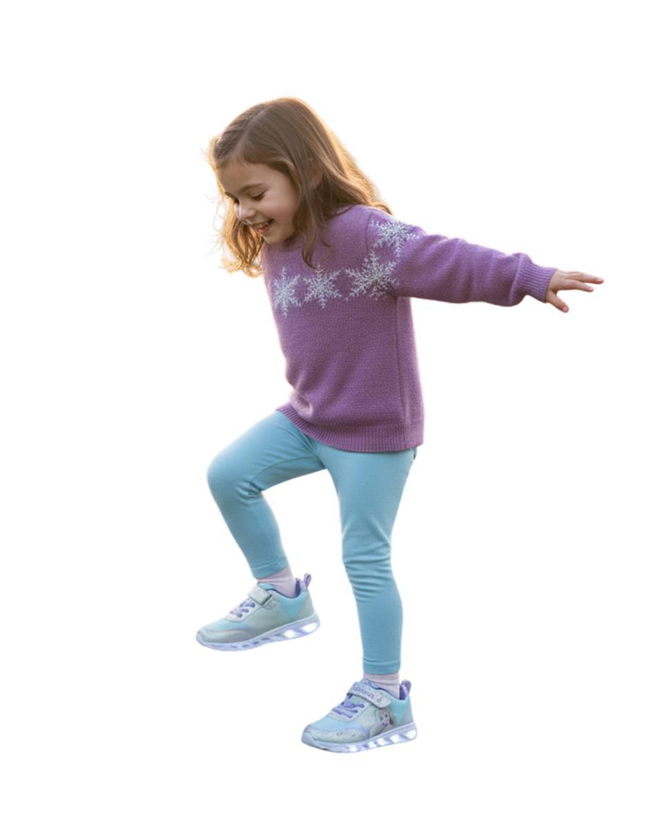 Tenis luz led para niña Frozen Elsa 8