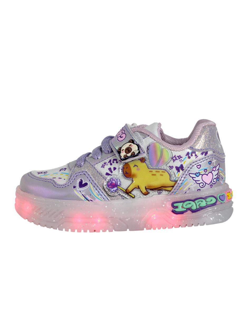Tenis luz led para niña Capibara 5