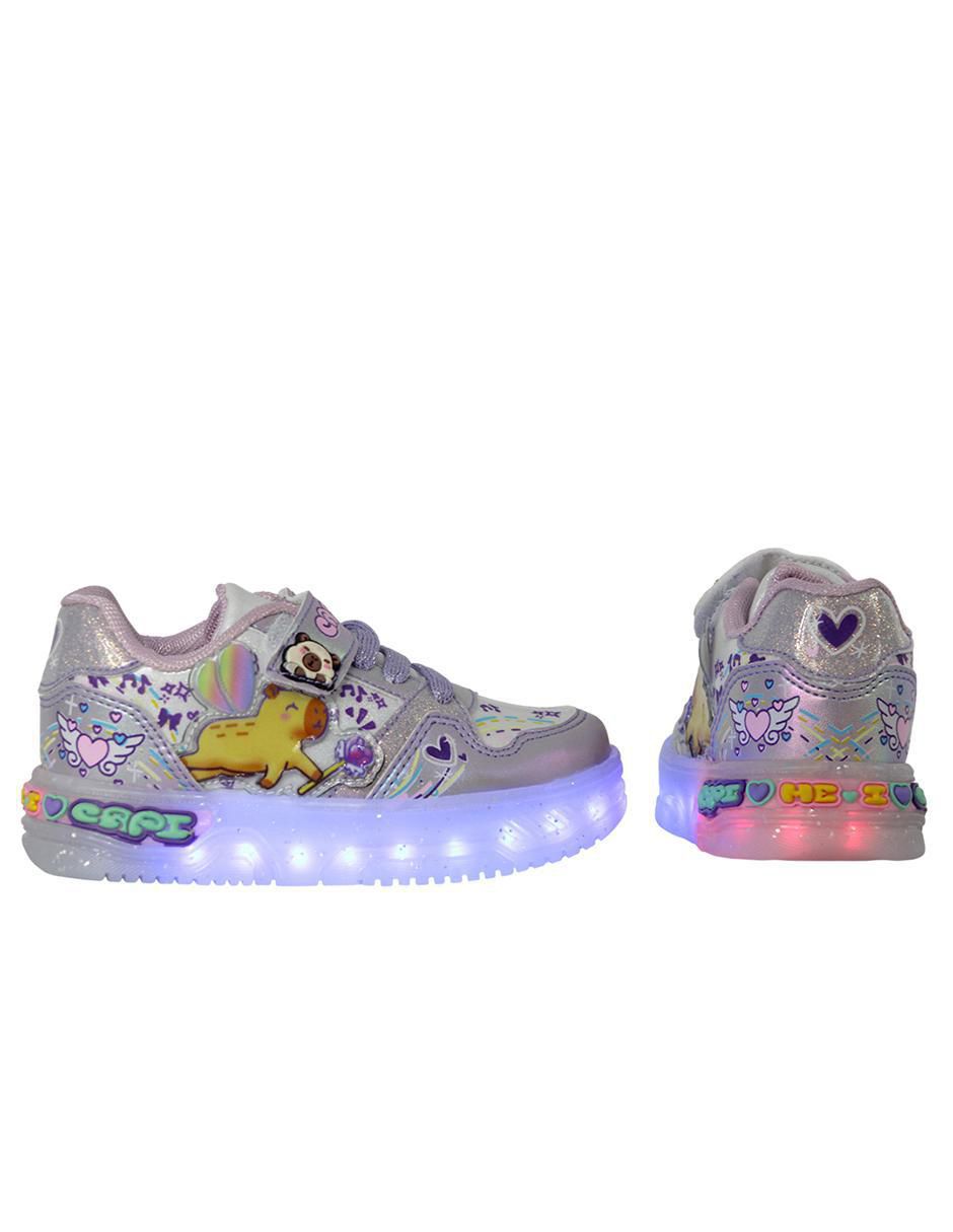Tenis luz led para niña Capibara 6