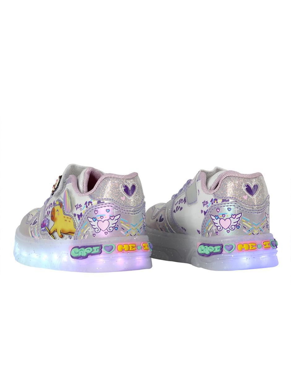 Tenis luz led para niña Capibara 7