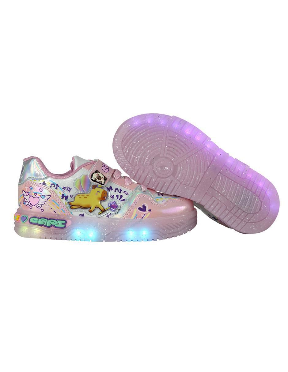 Tenis luz led para niña Capibara 9