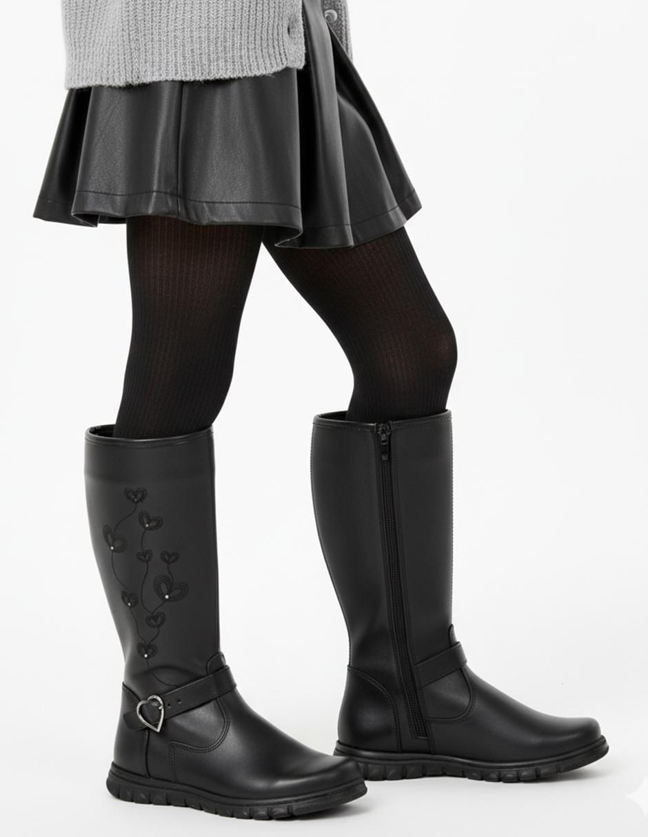 Bota de piel para niña 12