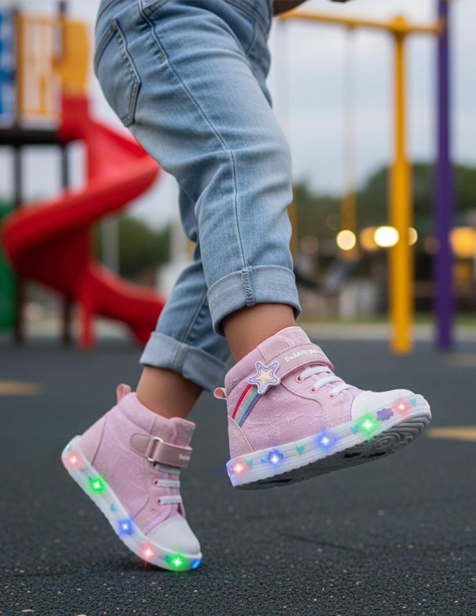 Tenis luz led para niña Soft Step 3