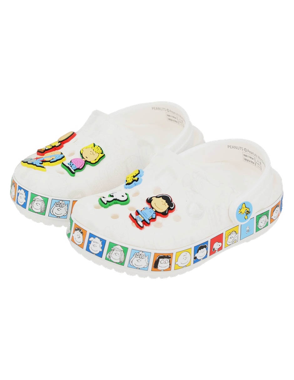 Sandalia Peanuts Crocband Clog para niña 3