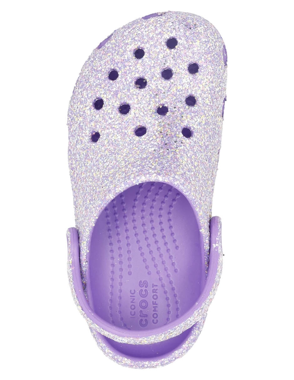 Sandalia Classic Fantasy Glitter Clog K para niña 3