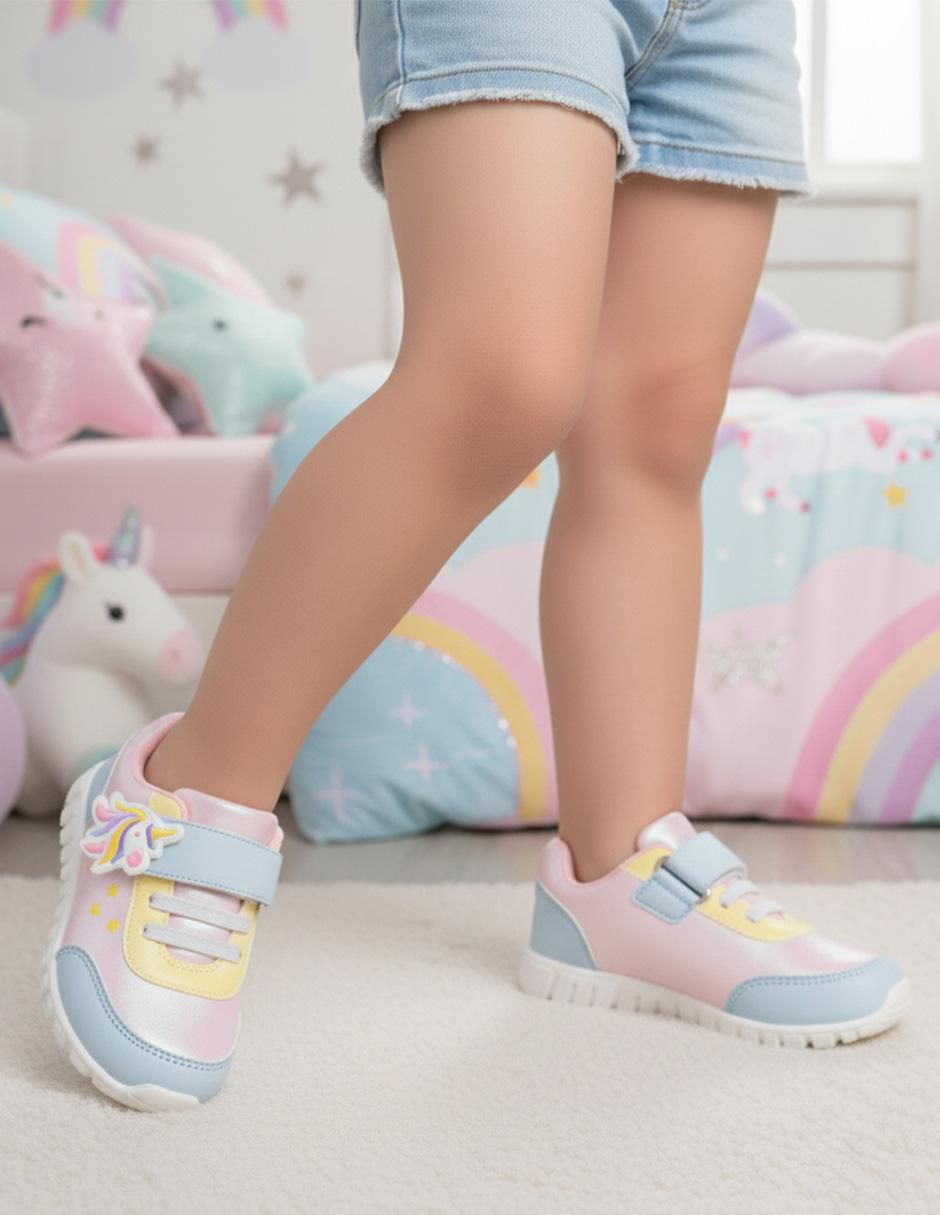 Tenis para niña Flex Step unicornio 2