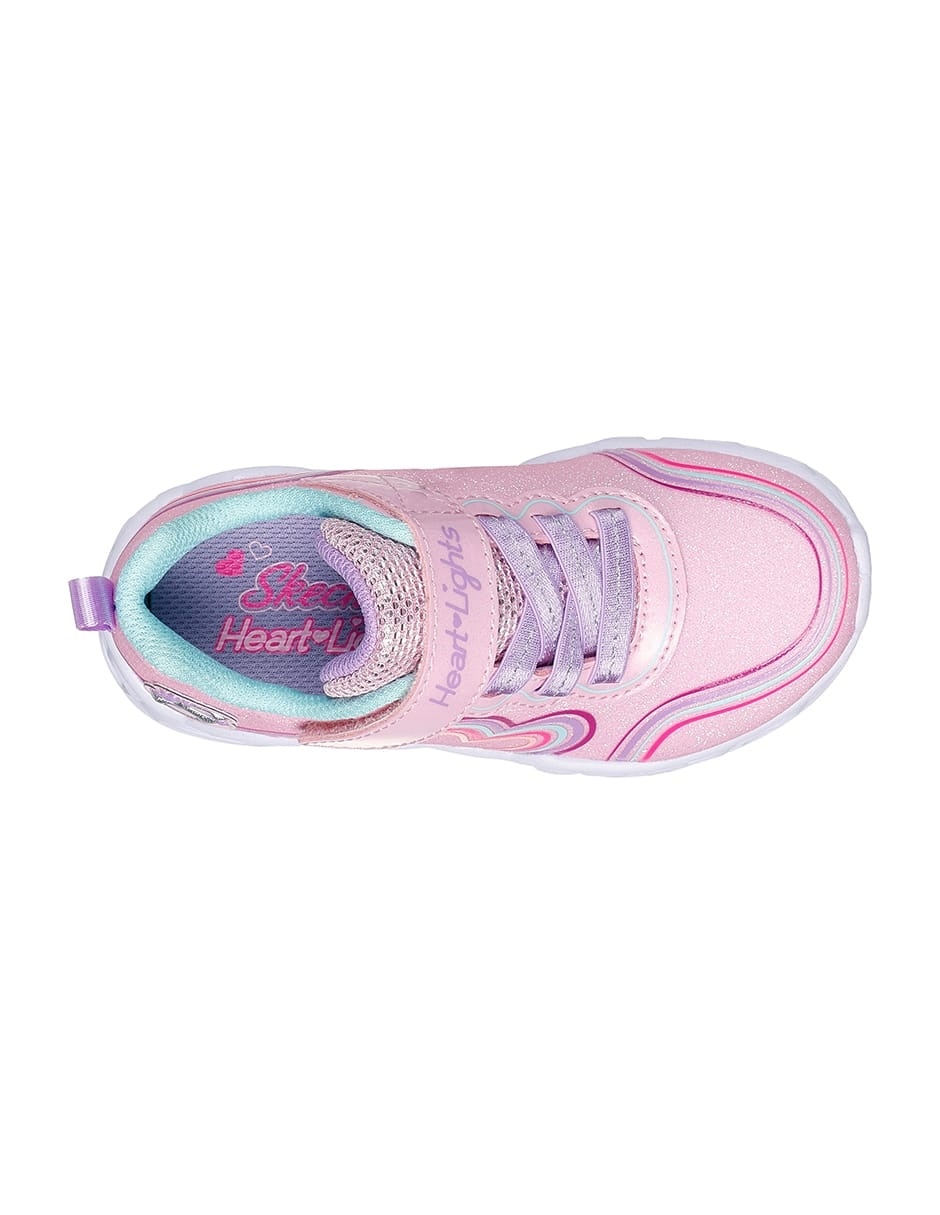 Tenis Sketchers para niña bebé Heart Lights 4