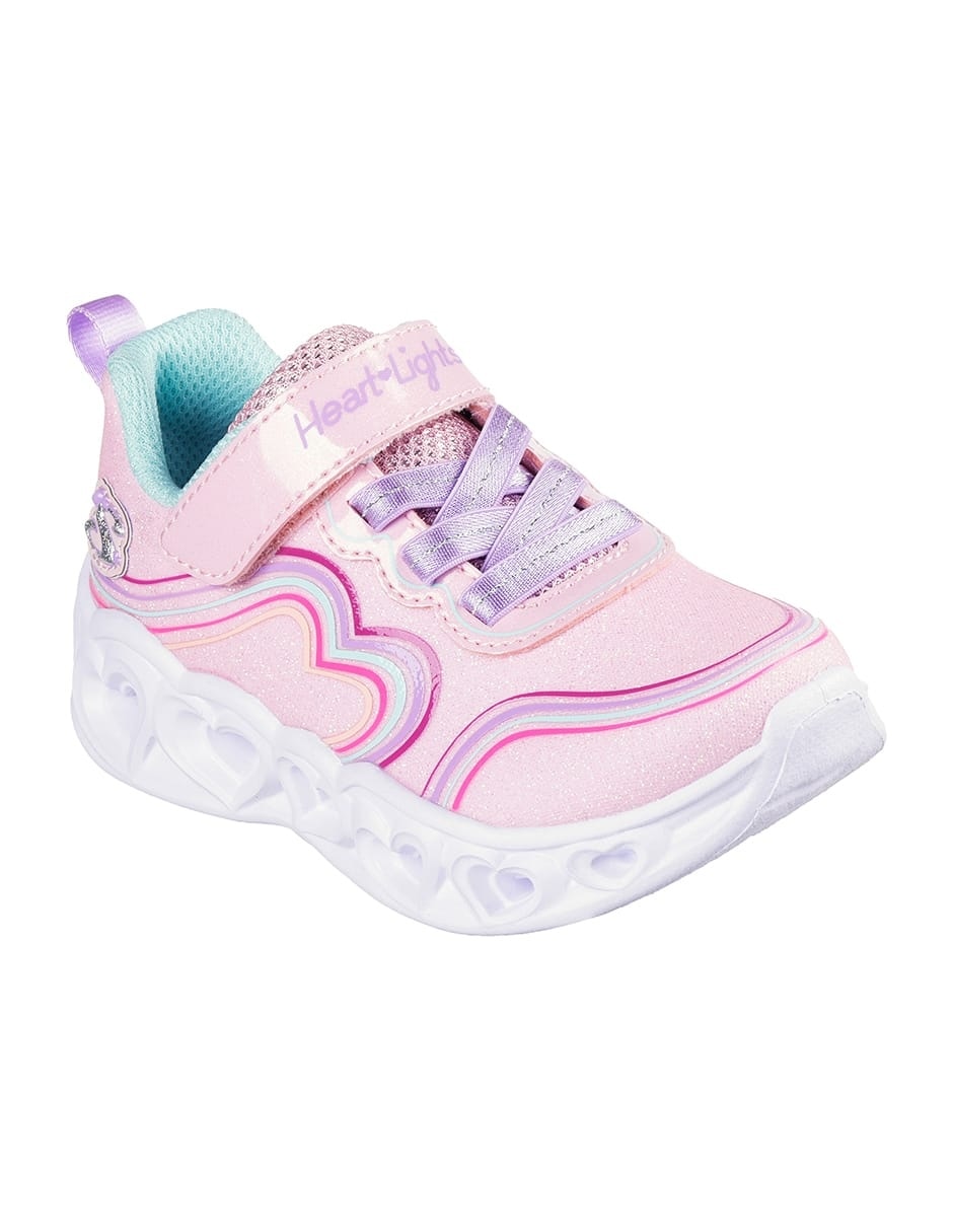 Tenis Sketchers para niña bebé Heart Lights 5