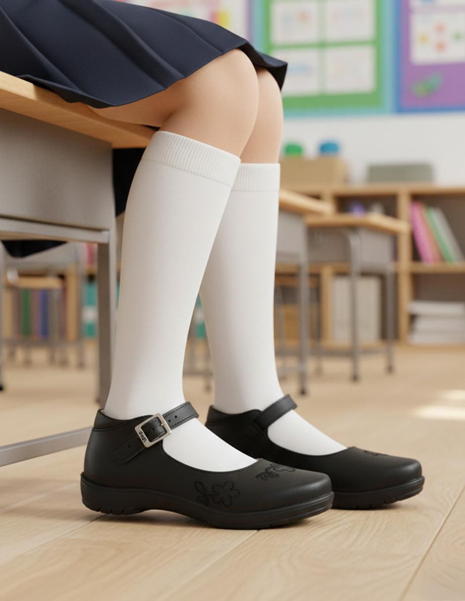 Zapato Back to School de piel para niña 4